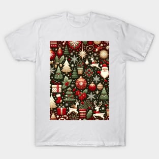 Winter Whimsy: A Festive Fabric of Joy T-Shirt